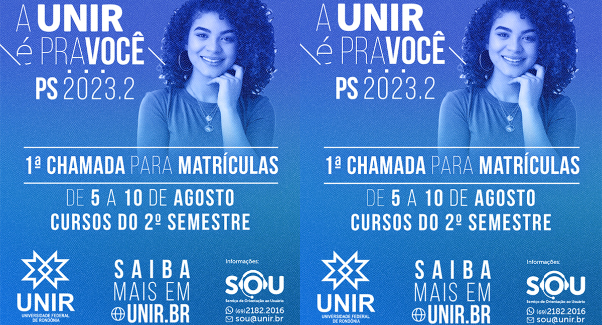PS UNIR 2023 – Aprovados com notas do Enem são convocados para matrículas nos cursos com ingresso no 2º semestre