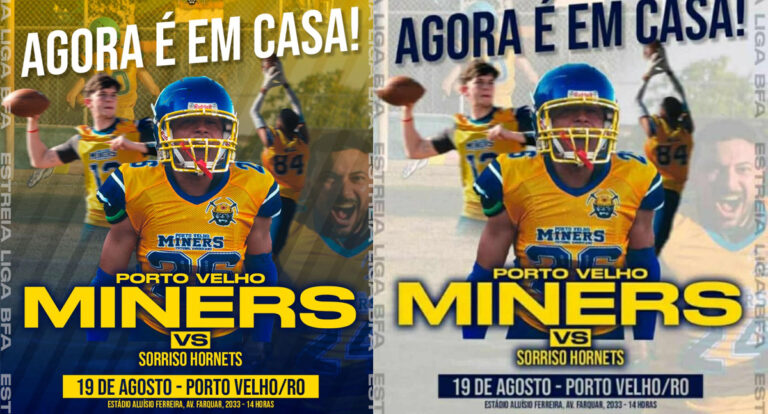 Porto Velho Miners e Sorriso Hornets se enfrentam em jogo da Liga Brasileira de Futebol Americano