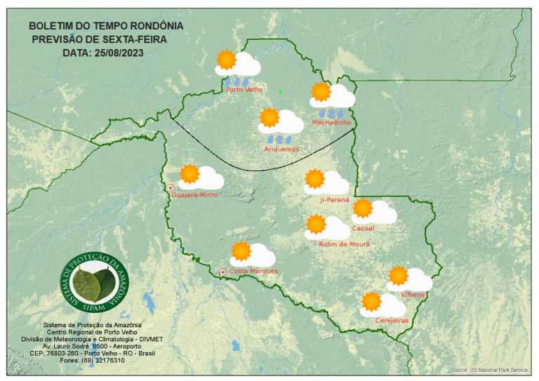 BOLETIM DO TEMPO: Previsão para essa sexta-feira 25 - News Rondônia