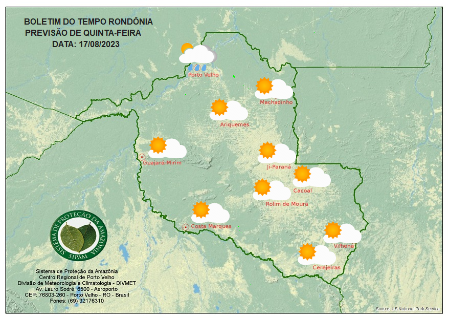 BOLETIM DO TEMPO: Previsão do Tempo RO para o dia 17 de Agosto - News Rondônia BOLETIM DO TEMPO: Previsão do Tempo RO para o dia 17 de Agosto - News Rondônia