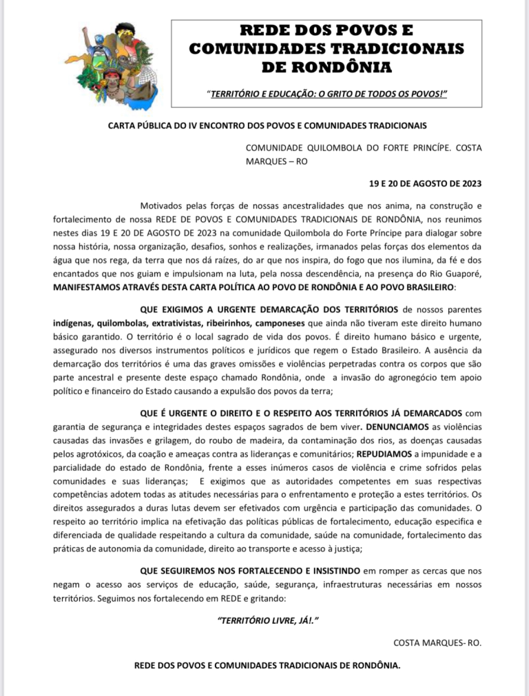 Povos e comunidades tradicionais se unem por direitos e proteção a seus territórios - News Rondônia