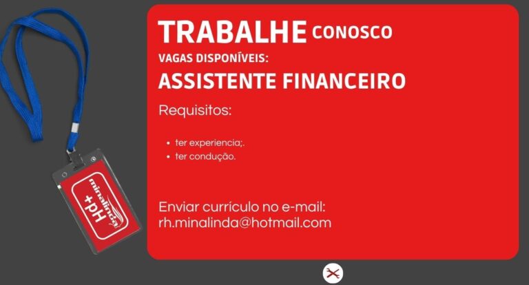 Minalinda busca um profissional para Auxiliar Financeiro - News Rondônia