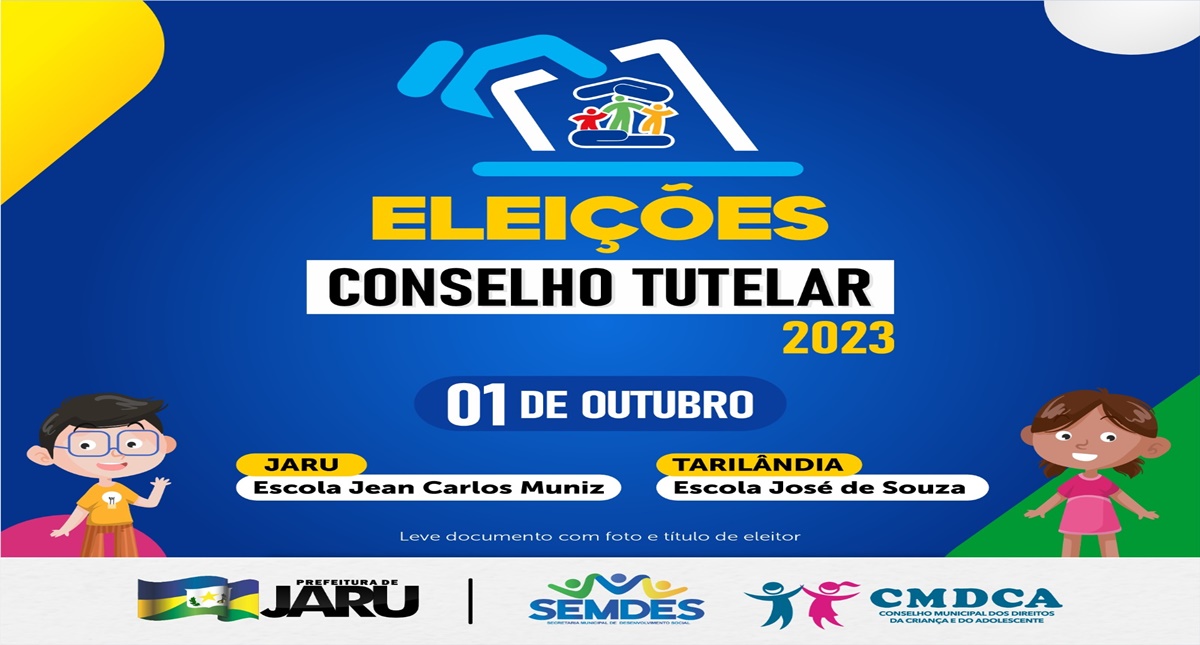 Eleição para conselheiros tutelares em Jaru acontece no dia 01 de outubro