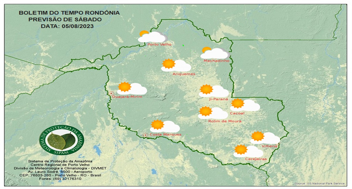 BOLETIM DO TEMPO: Previsão do Tempo RO para os dias 05, 06 e 07 de Agosto - News Rondônia BOLETIM DO TEMPO: Previsão do Tempo RO para os dias 05, 06 e 07 de Agosto
