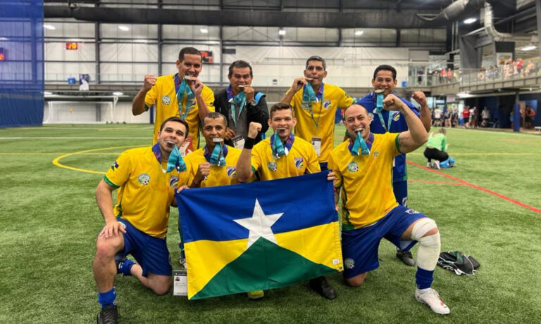 Rondônia celebra conquista histórica em futebol de cinco nos Jogos Mundiais de Winnipeg 2023, no Canadá - News Rondônia