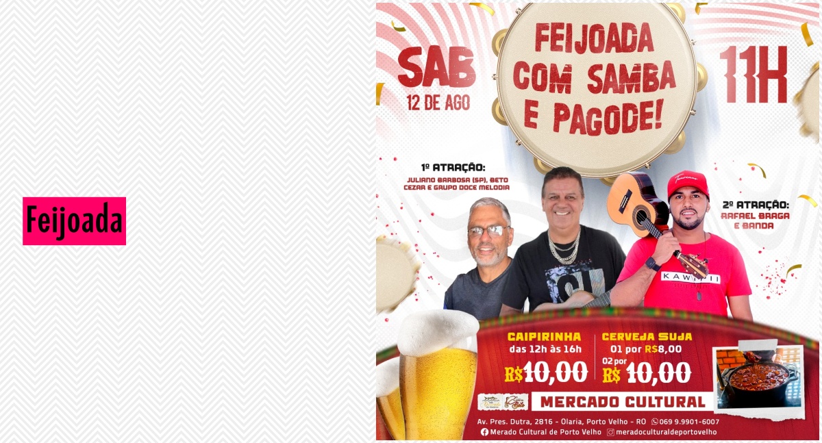 DIA DOS PAIS - Vai ter festa no café, no almoço e a noite no Mercado Cultural de Pvh - News Rondônia