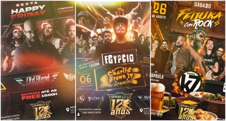 Agenda News: Grego Original Pub tem programação com Happy Friday e Feijuka com Rock no fim de semana, por Renata Camurça - News Rondônia