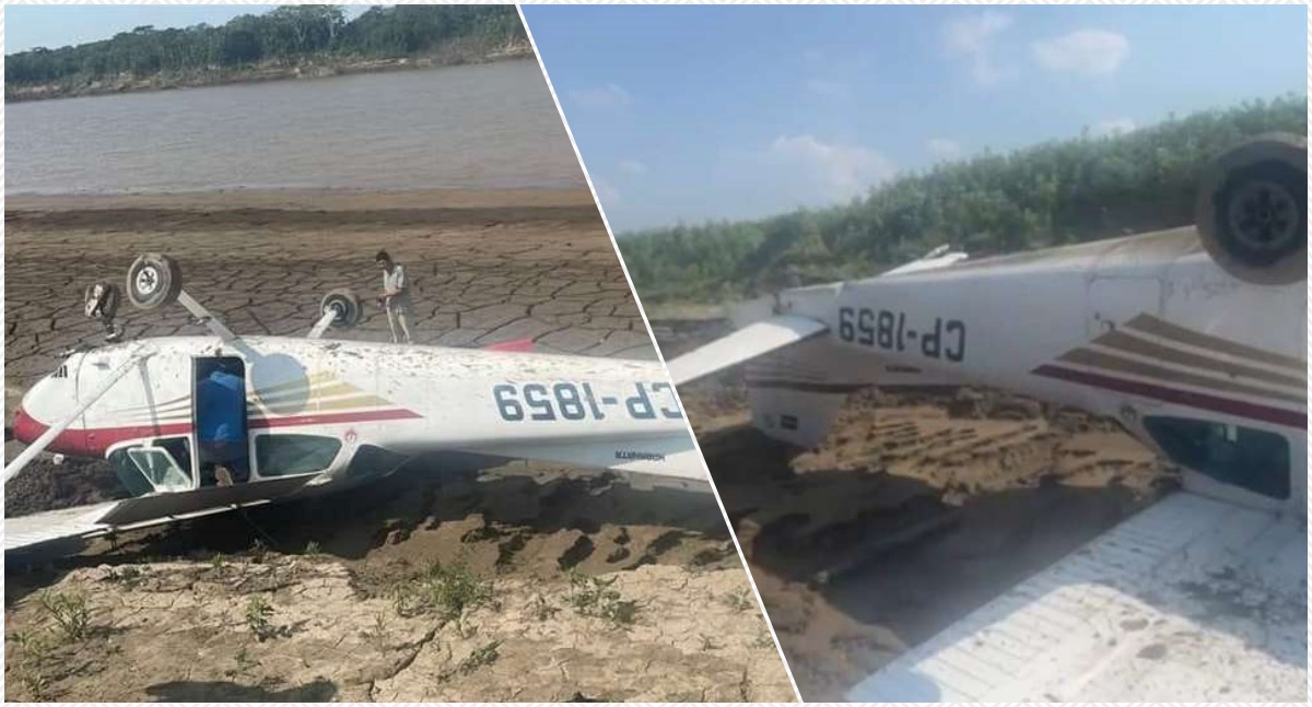 Rajadas de vento derrubam avião com tripulantes no Mamoré - News Rondônia