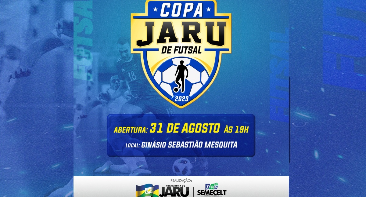 Abertura da Copa Jaru de Futsal será na próxima quinta-feira, 31, às 19h no Ginásio Sebastião Mesquita
