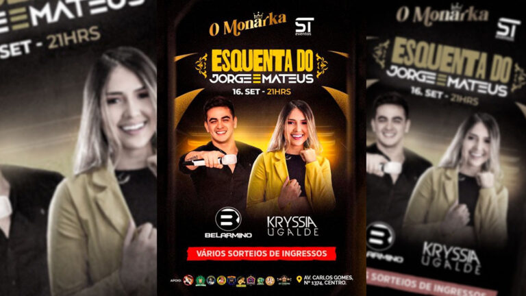 JORGE & MATEUS - Sábado tem esquenta com Belarmino e Kryssia Ugalde no O Monarka - News Rondônia