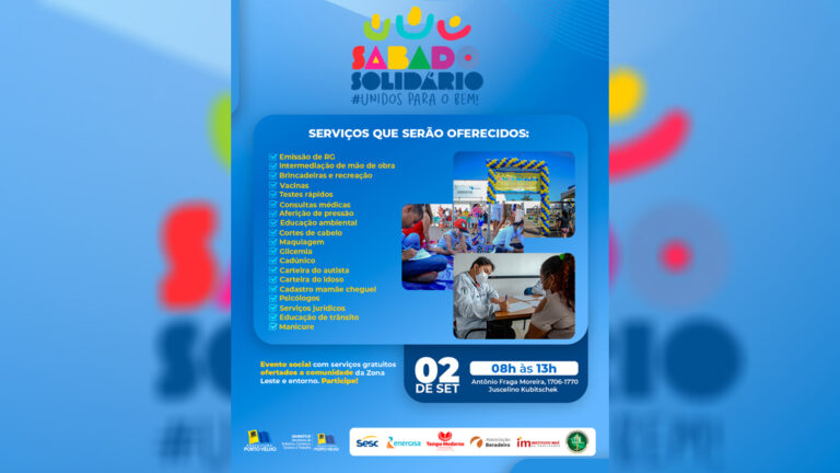 Sábado Solidário é oportunidade para acesso à saúde e emissão de documentos - News Rondônia