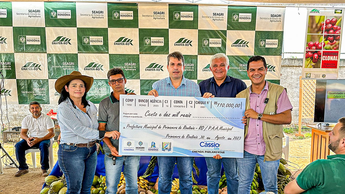 Deputado Cássio Gois entrega recursos através de emenda parlamentar para fortalecer a agricultura em Primavera de Rondônia - News Rondônia