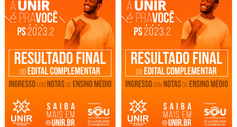 PS UNIR 2023 – Divulgado resultado final do Edital Complementar para cursos do 2ª semestre