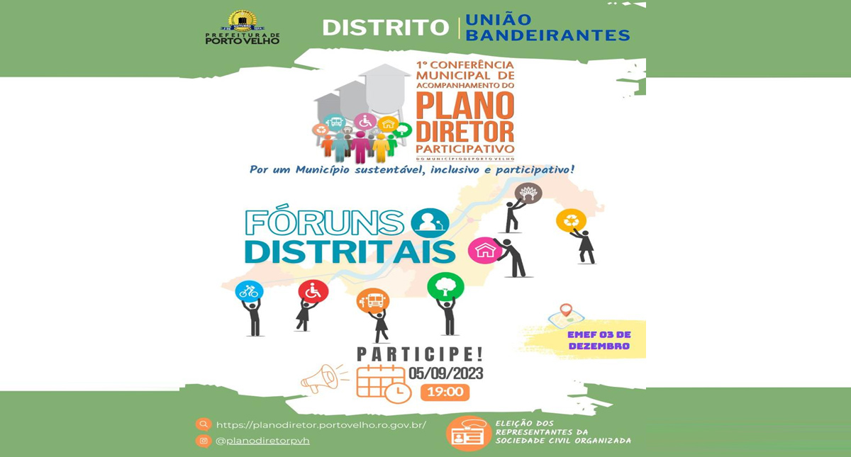 Fóruns distritais iniciam nesta terça-feira (5) em União Bandeirantes