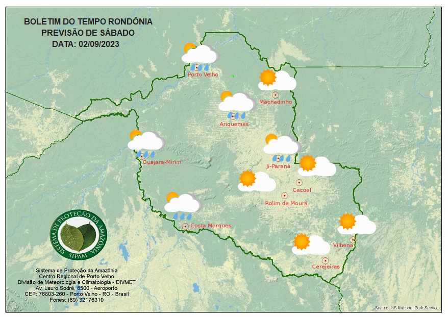BOLETIM DO TEMPO: Previsão do Tempo RO para os dias 02, 03 e 04 de Setembro - News Rondônia BOLETIM DO TEMPO: Previsão do Tempo RO para os dias 02, 03 e 04 de Setembro