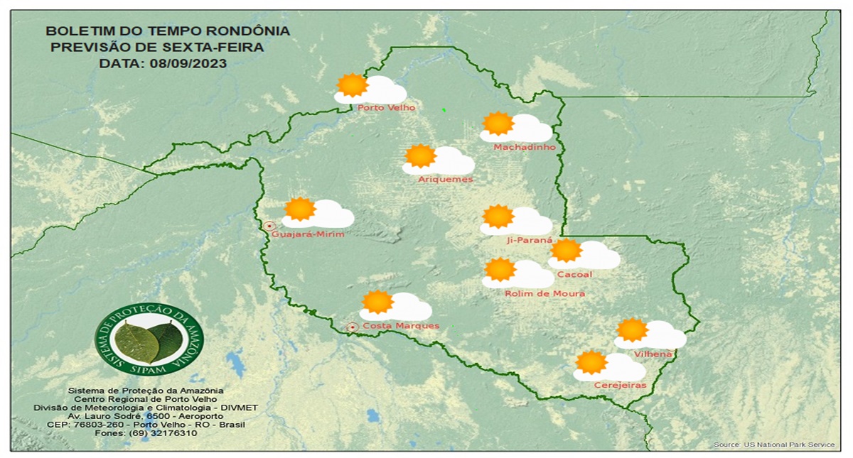 BOLETIM DO TEMPO: Previsão do Tempo RO para os dias 07, 08 e 09 de Setembro - News Rondônia BOLETIM DO TEMPO: Previsão do Tempo RO para os dias 07, 08 e 09 de Setembro