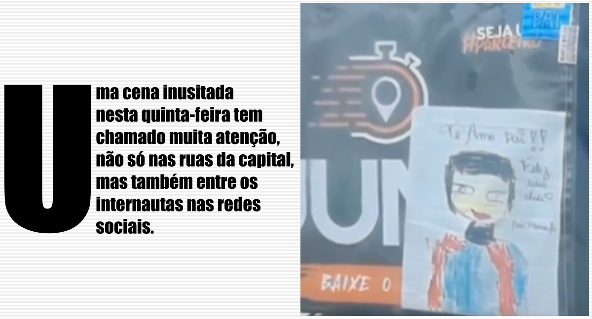 Conexão Familiar: motoboy viraliza ao carregar desenho afetuoso no trânsito de Porto Velho - News Rondônia