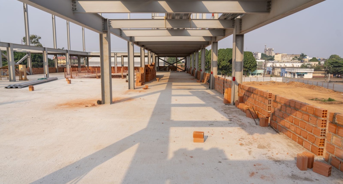 Construção da nova rodoviária vai completar 100 dias com o cronograma adiantado