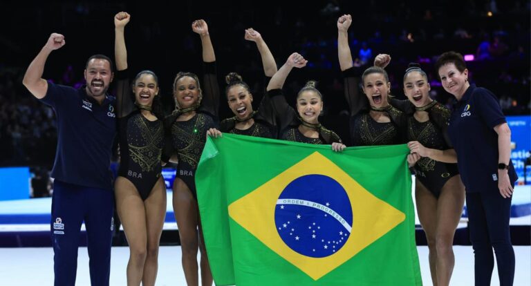 Ginástica Artística Brasil é prata na disputa de equipes femininas