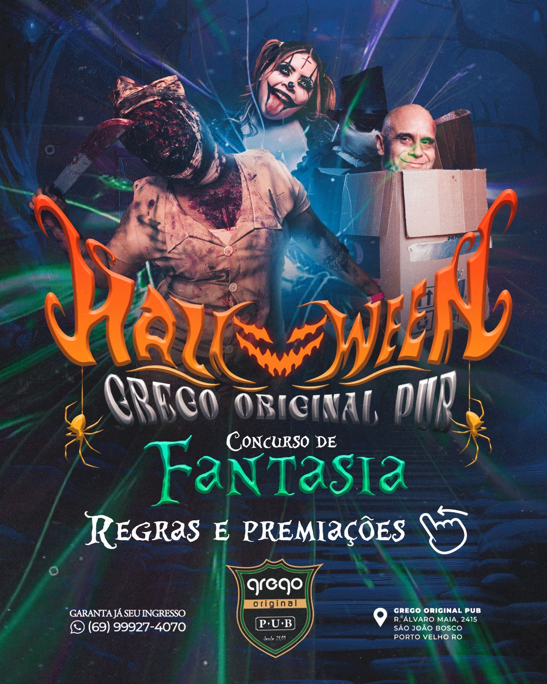 Agenda News: Grego Original Pub apresenta Halloween com concurso de fantasia, por Renata 