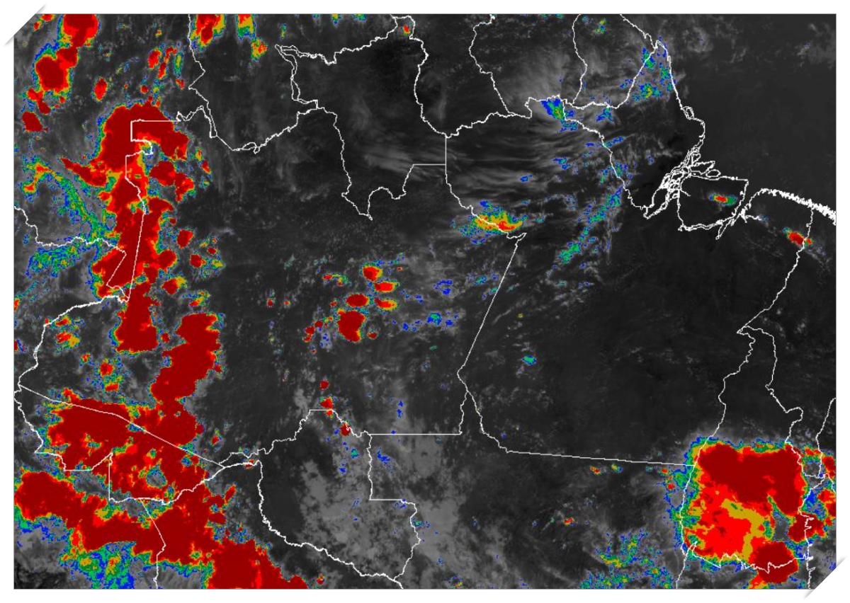 RONDÔNIA: satélite Góes aponta para temporais entre o final do dia e início da noite - News Rondônia