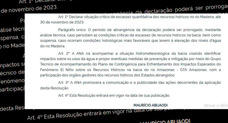 Seca força Agência Nacional de Águas declarar “Situação Crítica” no Rio Madeira - News Rondônia