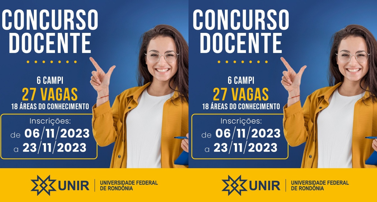 UNIR abre concurso com 27 vagas para docentes efetivos do Magistério Superior