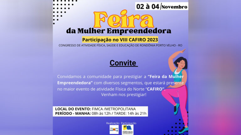 Feira da Mulher Empreendedora é realizada no VIII Congresso de Atividade Física, Saúde e Educação de Rondônia - News Rondônia