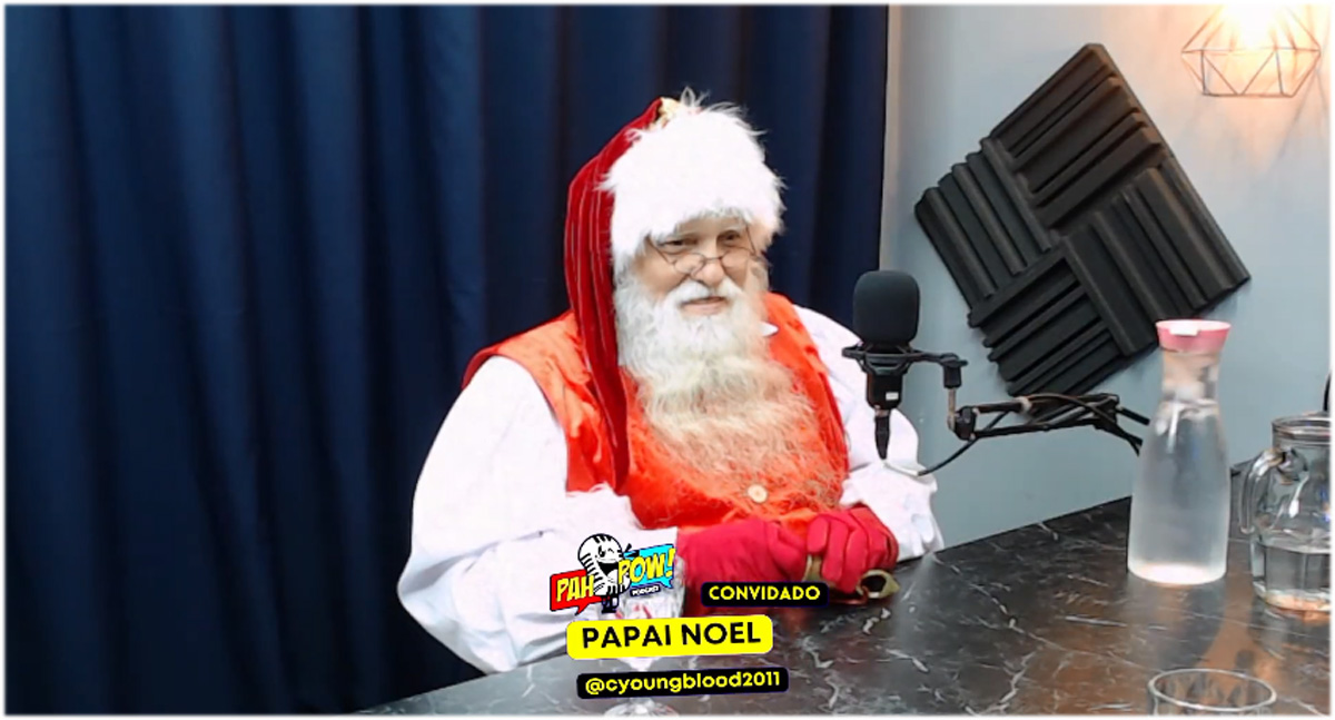 Papai Noel Bood fala sobre história de vida e ações natalina no Podcast PahPow