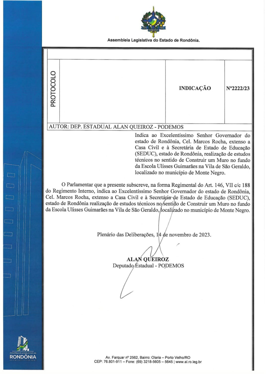 Alan Queiroz busca a segurança dos estudantes da escola Ulisses Guimarães, em Monte Negro - News Rondônia