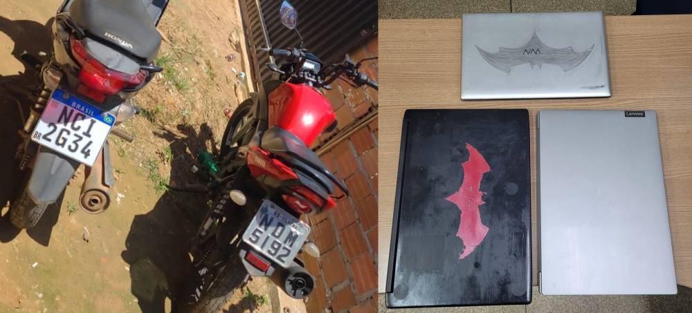 Agentes da DERF prendem suspeito de roubo e recuperam motocicletas, eletrônicos e objetos diversos em dois endereços em Vilhena