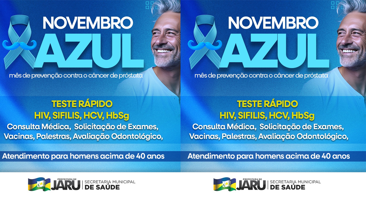 Prefeitura de Jaru divulga cronograma de ações para a Campanha Novembro Azul