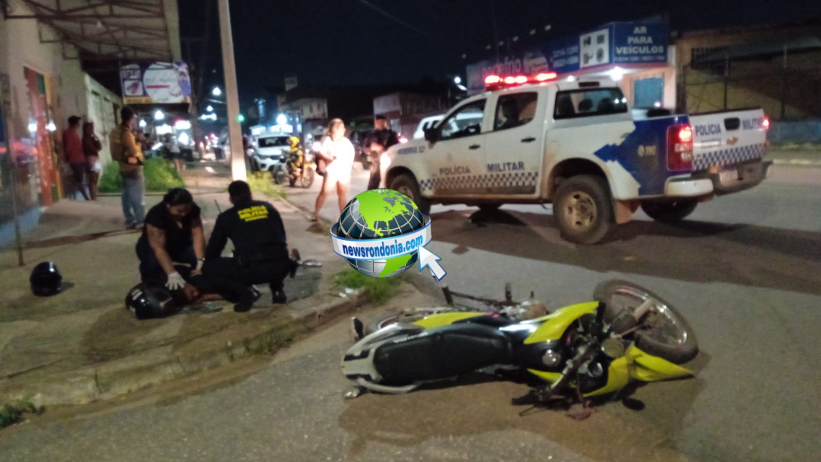 URGENTE: Motociclista fica em estado grave após queda na Avenida Mamoré - News Rondônia