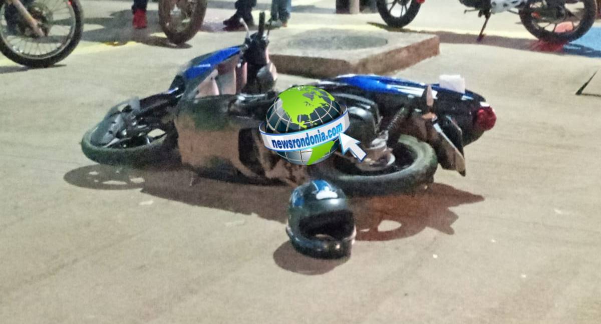 Motoboy de 65 anos fica ferido em acidente com carro na Avenida Rio Madeira