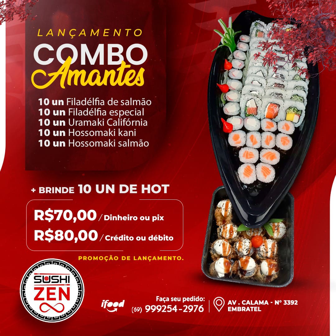 Agenda News: Sushi Zen lança combo Amantes, por Renata Camurça - News Rondônia