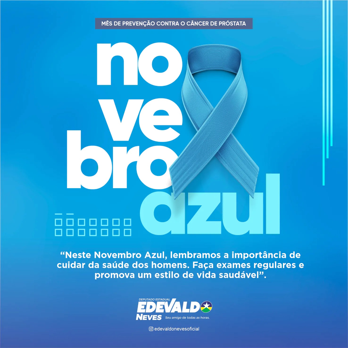 Deputado Edevaldo Neves enfatiza a importância da campanha Novembro Azul dedicada a saúde do homem - News Rondônia Deputado Edevaldo Neves enfatiza a importância da campanha Novembro Azul dedicada a saúde do homem
