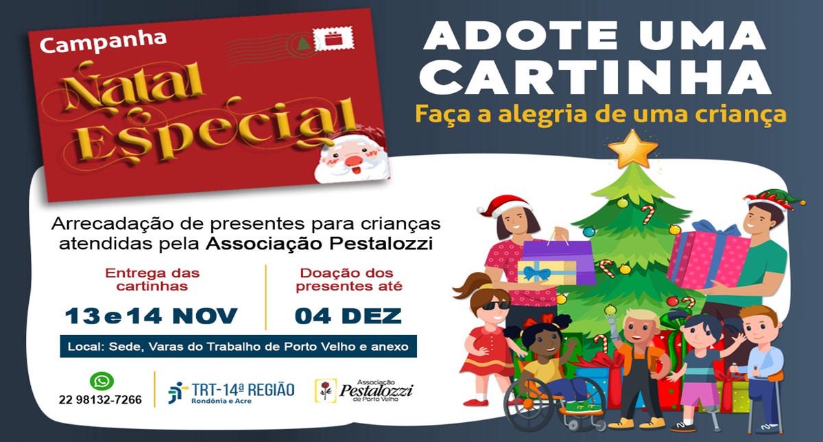 Justiça do Trabalho participa da Campanha Natal Especial da Associação Pestalozzi