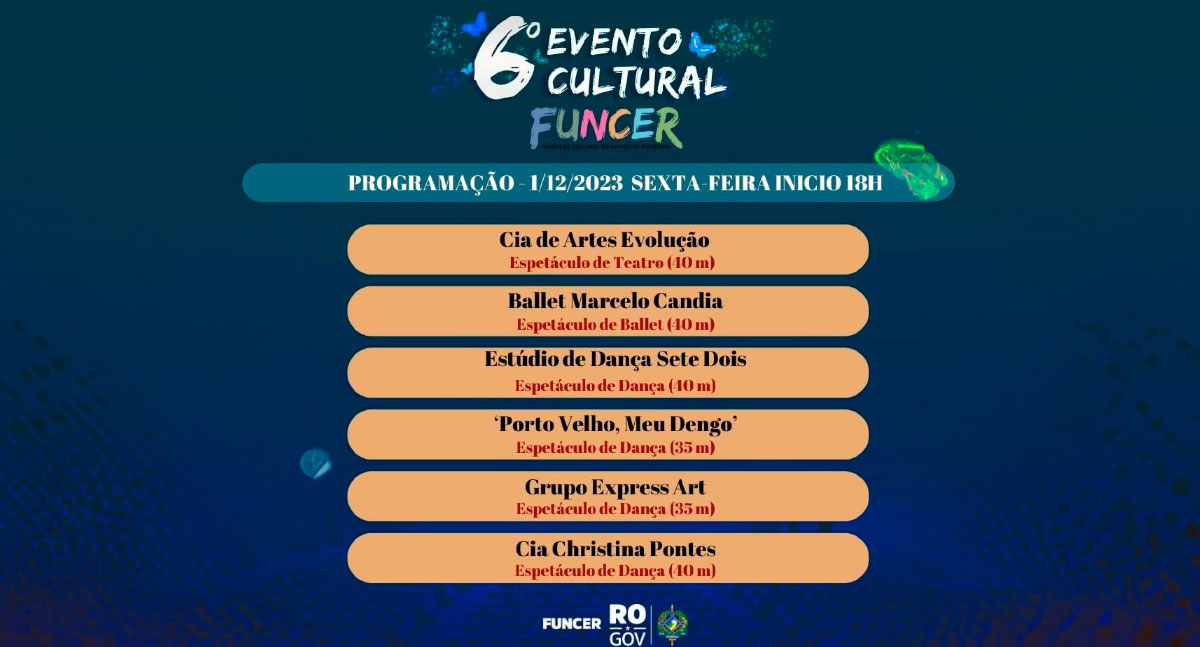 Agenda News: FUNCER apresenta 6º Evento Cultural, por Renata Camurça - News Rondônia