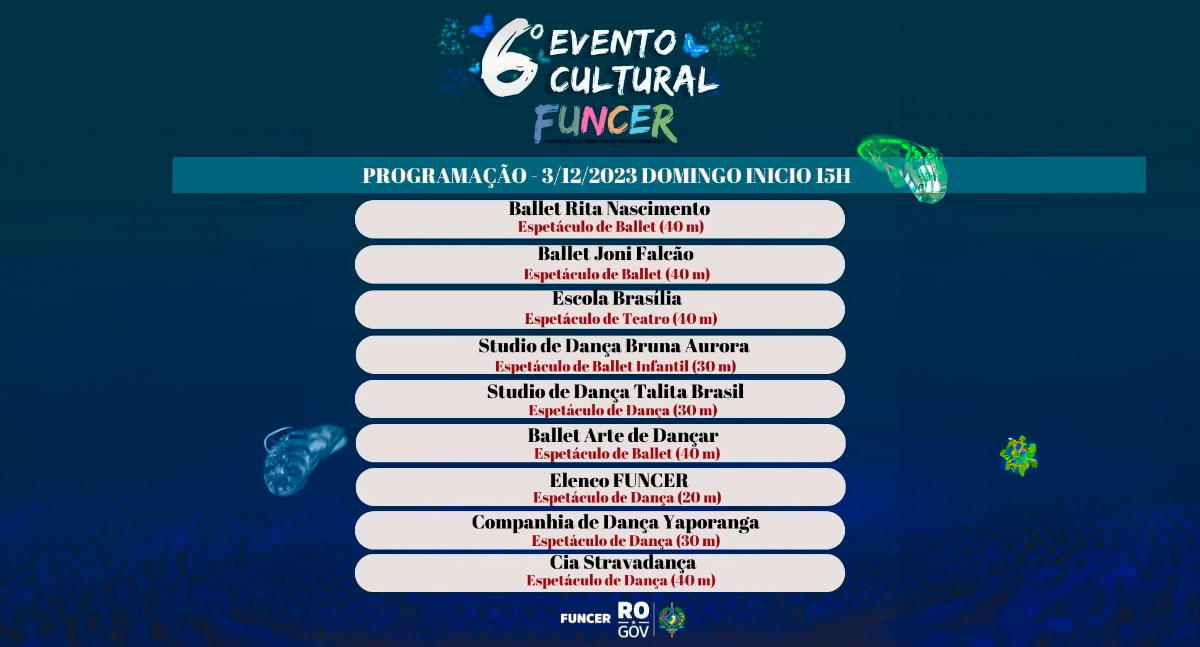 Agenda News: FUNCER apresenta 6º Evento Cultural, por Renata Camurça - News Rondônia