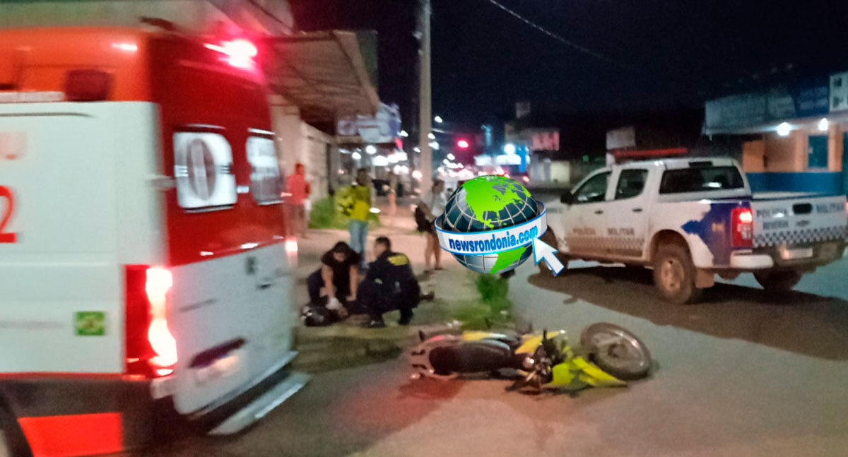 URGENTE: Motociclista fica em estado grave após queda na Avenida Mamoré - News Rondônia