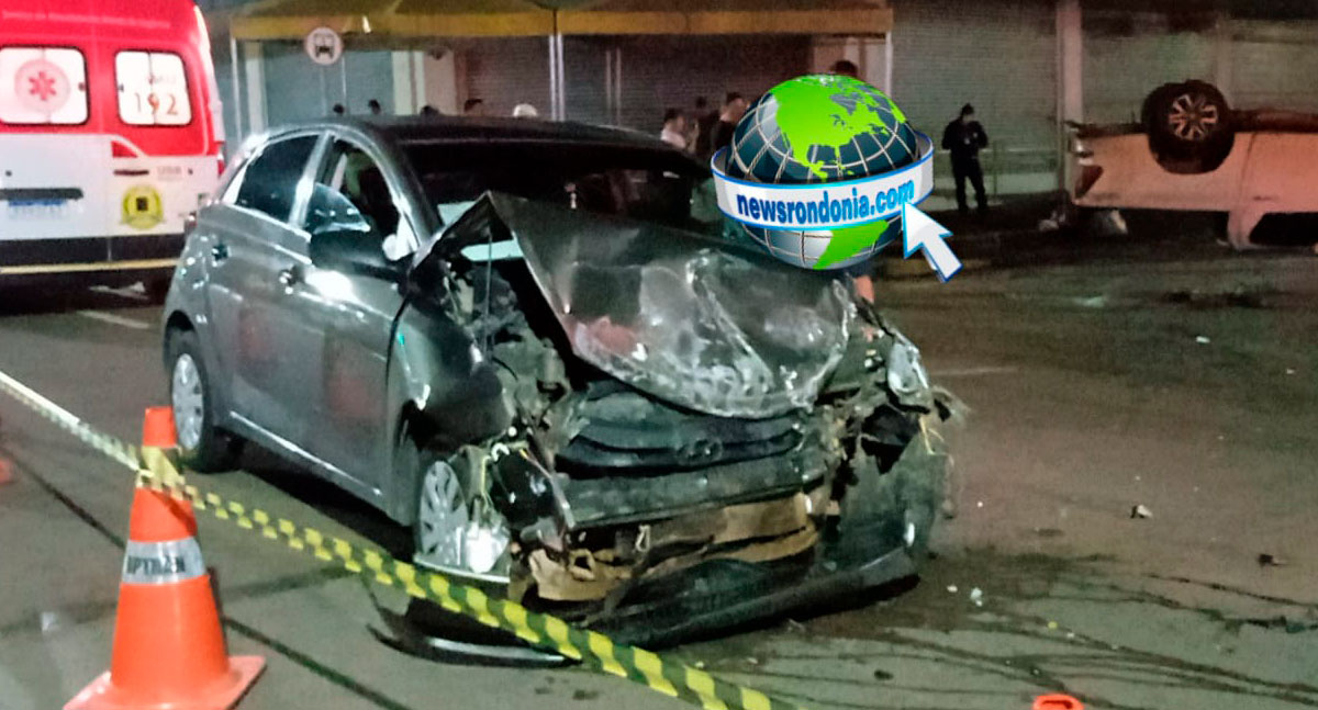 Hilux capota em acidente com HB20 na 7 de Setembro em Porto Velho - News Rondônia