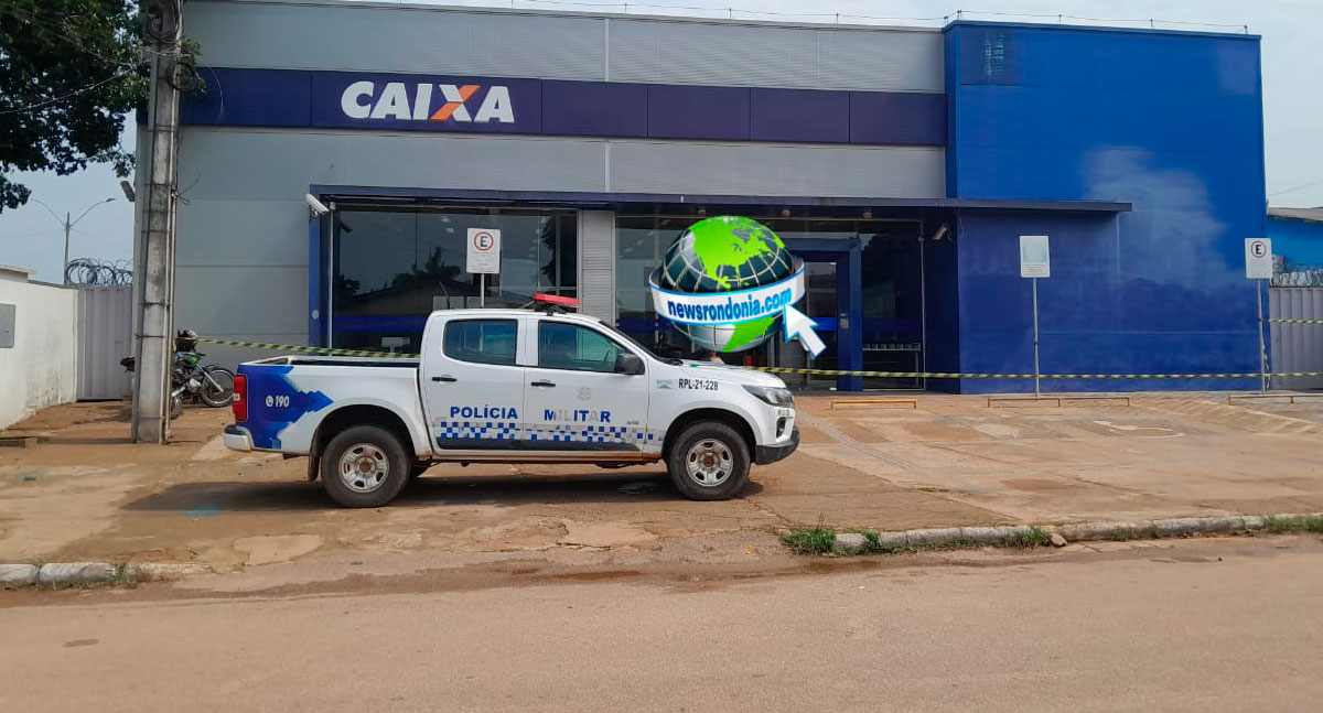 ARROMBAMENTO: Bandidos fazem buraco na parede e invadem agência da Caixa Econômica - News Rondônia