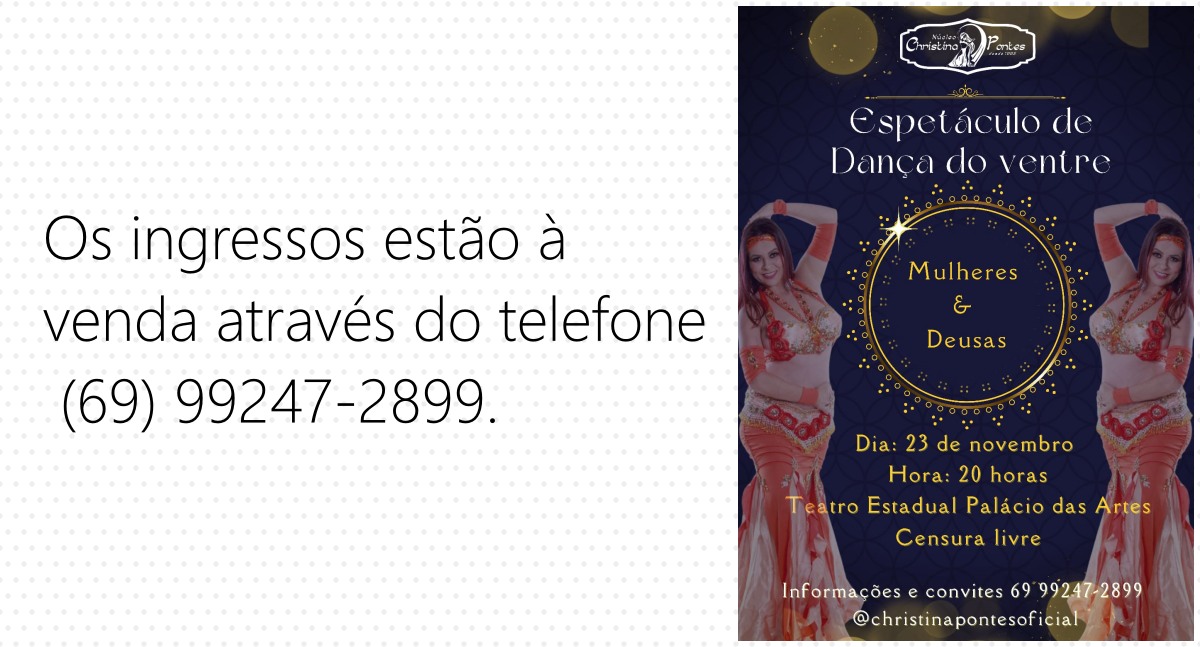 Agenda News: Núcleo Christina Pontes de Dança promove o espetáculo 'Mulheres e Deusas' - News Rondônia