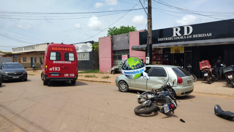 URGENTE: Motociclista sofre fratura em colisão com Palio na zona sul - News Rondônia