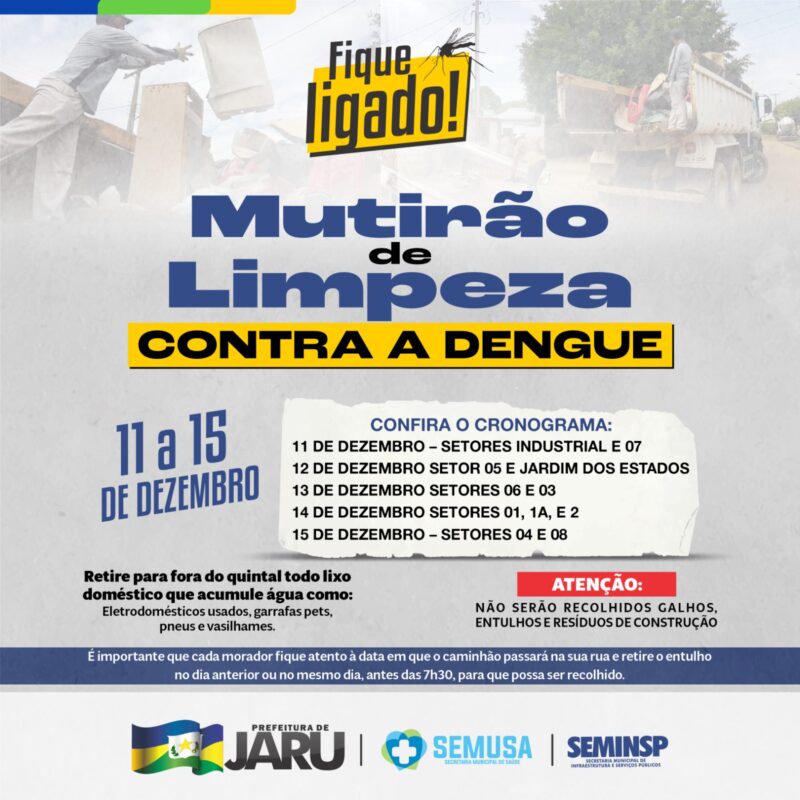 Mutirão contra a Dengue em Jaru segue até a próxima sexta-feira,15 - News Rondônia