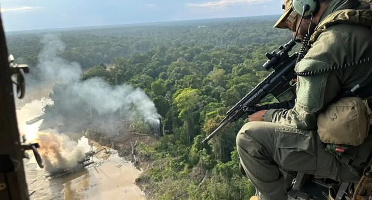 PF, Ibama e polícia colombiana desmobilizam garimpo na fronteira
