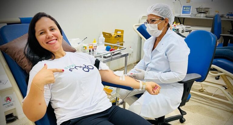 Alunos de faculdade promovem campanha de doação de sangue em Vilhena