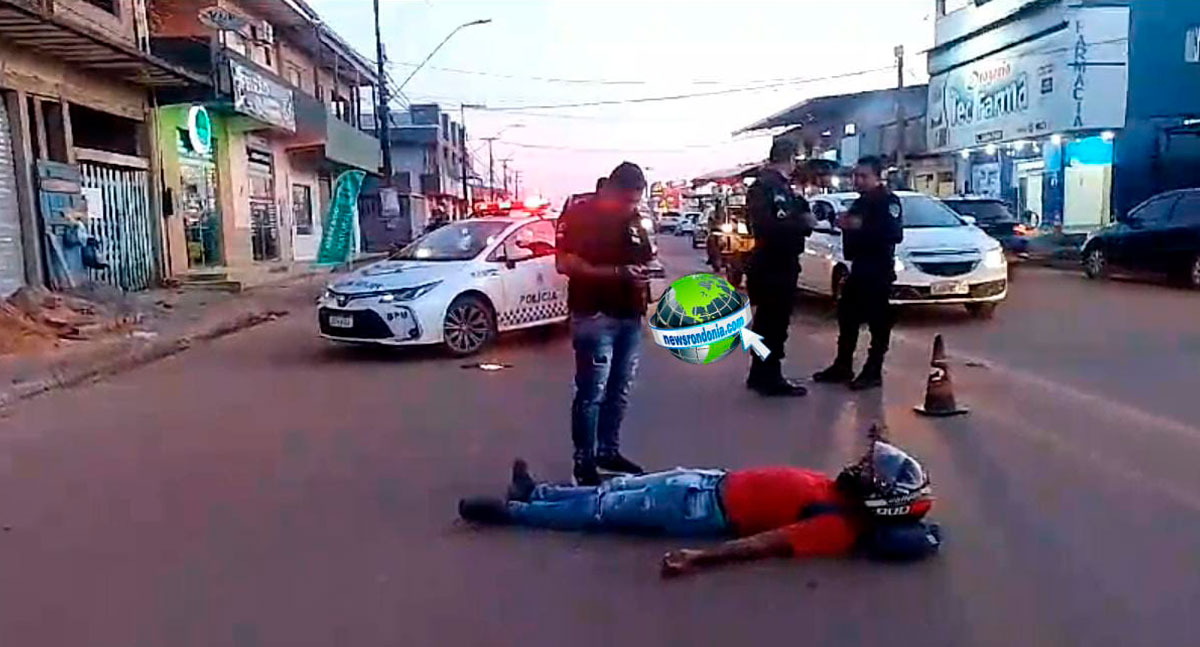 CARAMELO NA PISTA: Motociclista sofre queda após atropelar cachorro na zona leste - News Rondônia
