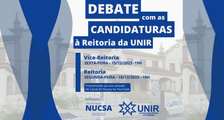 NUCSA promove debates com candidatos a reitoria e vice-reitoria da UNIR
