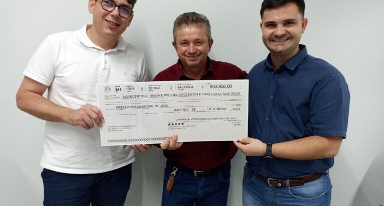 Câmara de Vereadores de Jaru economiza e devolve cerca de R$ 1 milhão para investimentos no município
